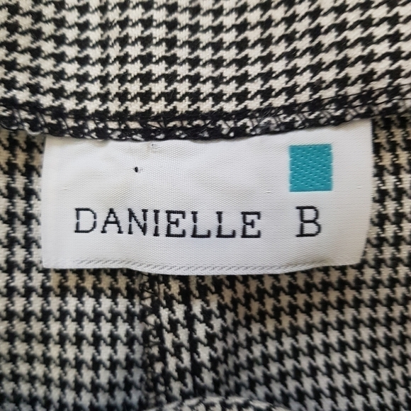 Vintage Danielle B Ultra High Rise Ribcage Houndstooth Pleated Trouser Pants - Picture 9 of 11